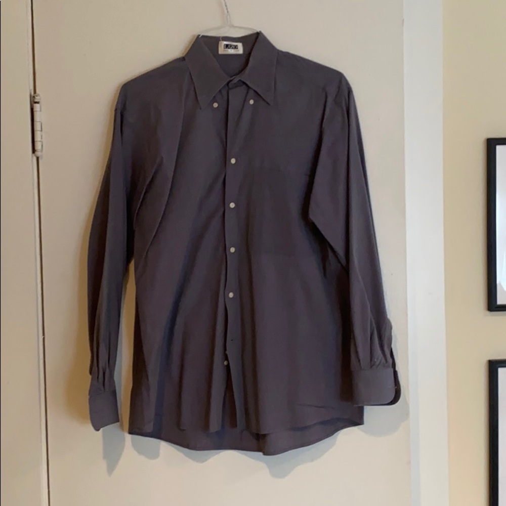 Indigo blue Lazo button down shirt (L)